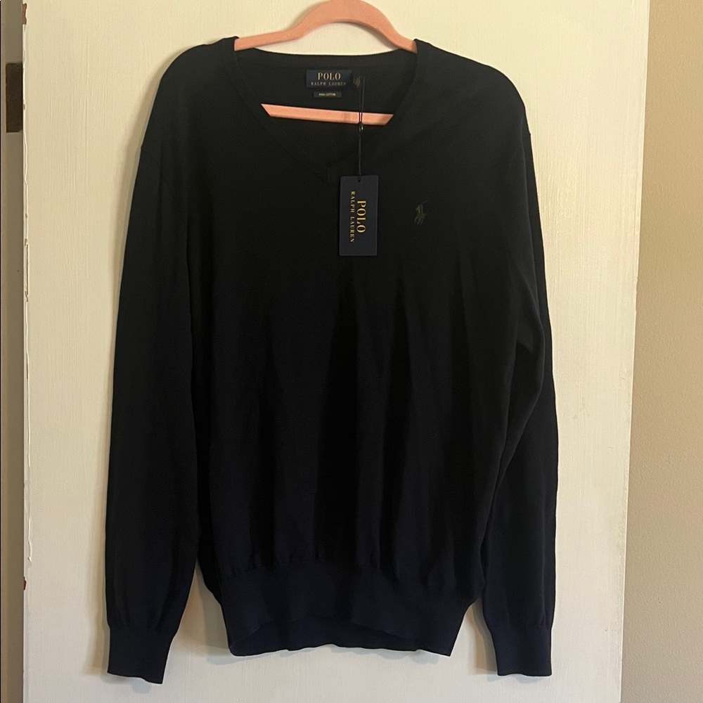 Polo by Ralph Lauren Men's Navy Blue Sweater